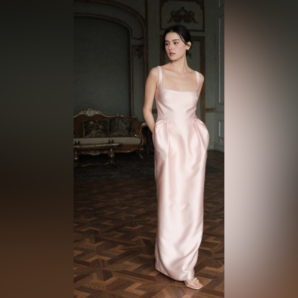 NWT MAISON AMORY THE TULIP DRESS IN DUSTY PINK - Picture 2 of 15